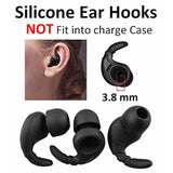 Sports Earbuds Eartips Wingtips Anti-Slip Silicone Gel Ear Hooks For Most Earphone Inner Hole 4Mm To 5Mm, Compatible With Beats Studio Buds/Flex/Wf-1000Xm5 / Wf-C700N Black White