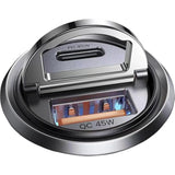 90W Usb C Car Charger Fast Charging,[Invisible Design] All Metal Car Charger Usb C Pd45W+Qc3.0 Dual Port Cigarette Lighter Car Adapter For Iphone 16 Pro Max Plus 15 14 Ipad Samsungs25 S24 Ultra