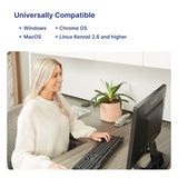 Slimline Wireless Keyboard 2.4Ghz Usb Plug-And-Play Numeric Keypad Adjustable Tilt Legs Wireless Full-Size Computer Keyboard Compatible With Pc, Laptop -Frustration Free Packaging Black 70738