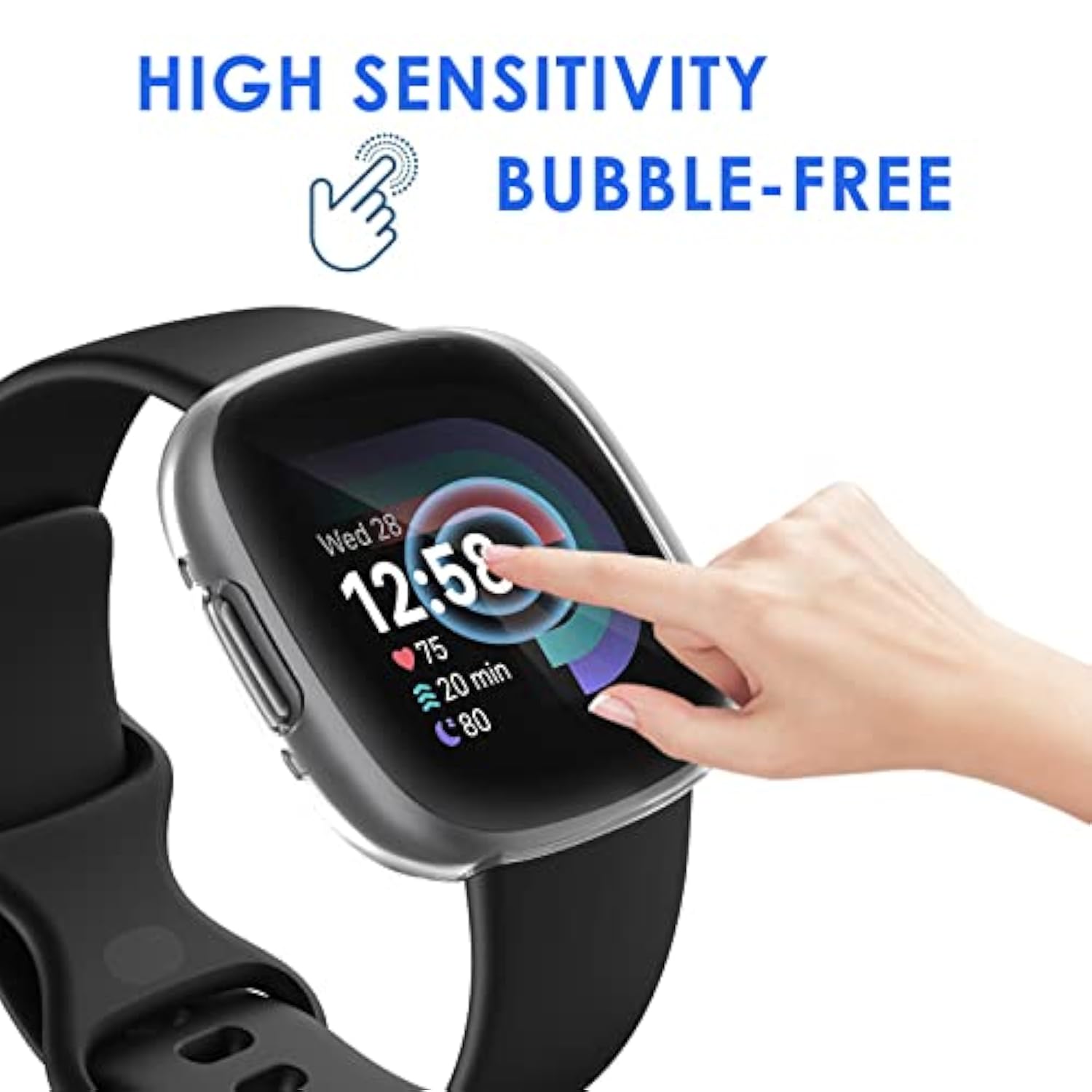 4Pack Screen Protector Case Compatible With Fitbit Sense 2/Versa 4, Soft Tpu Plated Bumper Full Cover Protective Cases For Versa 4/Sense Smartwatch [Scratchproof]