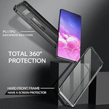 For Samsung Galaxy S10+ Plus Case, [Built In Screen Protector And Kickstand] Heavy Duty Grade Protection Shockproof Protective Cover For Samsung Galaxy S10 Plus Black