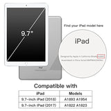 JETech Case for iPad (9.7-Inch, 2018/2017 Model, 6th/5th Generation), Smart Cover Auto Wake/Sleep (Red)