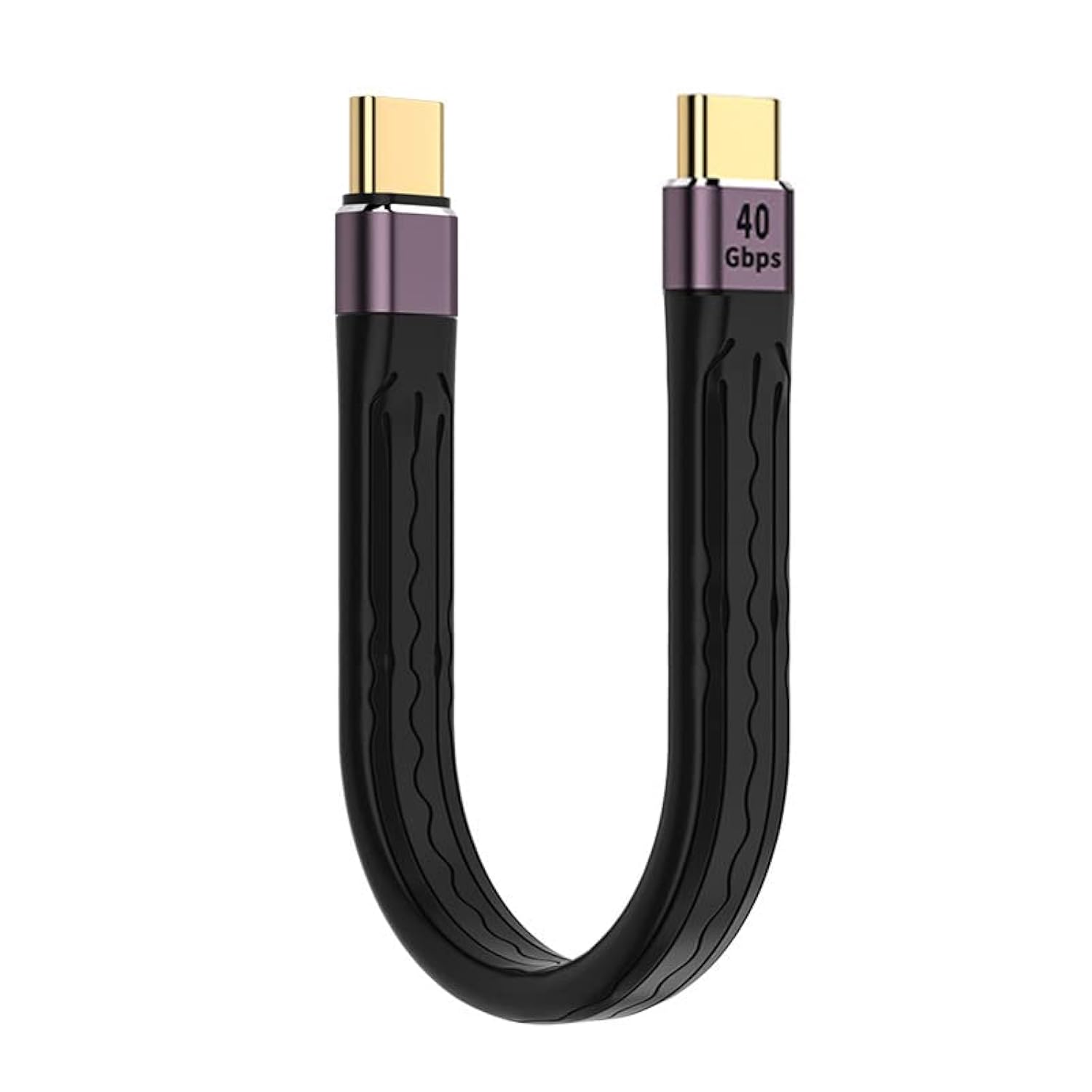 Cablecc Type-C USB-C Male to Male USB4 40Gbps 100W 8K Flat Slim FPC Data Cable