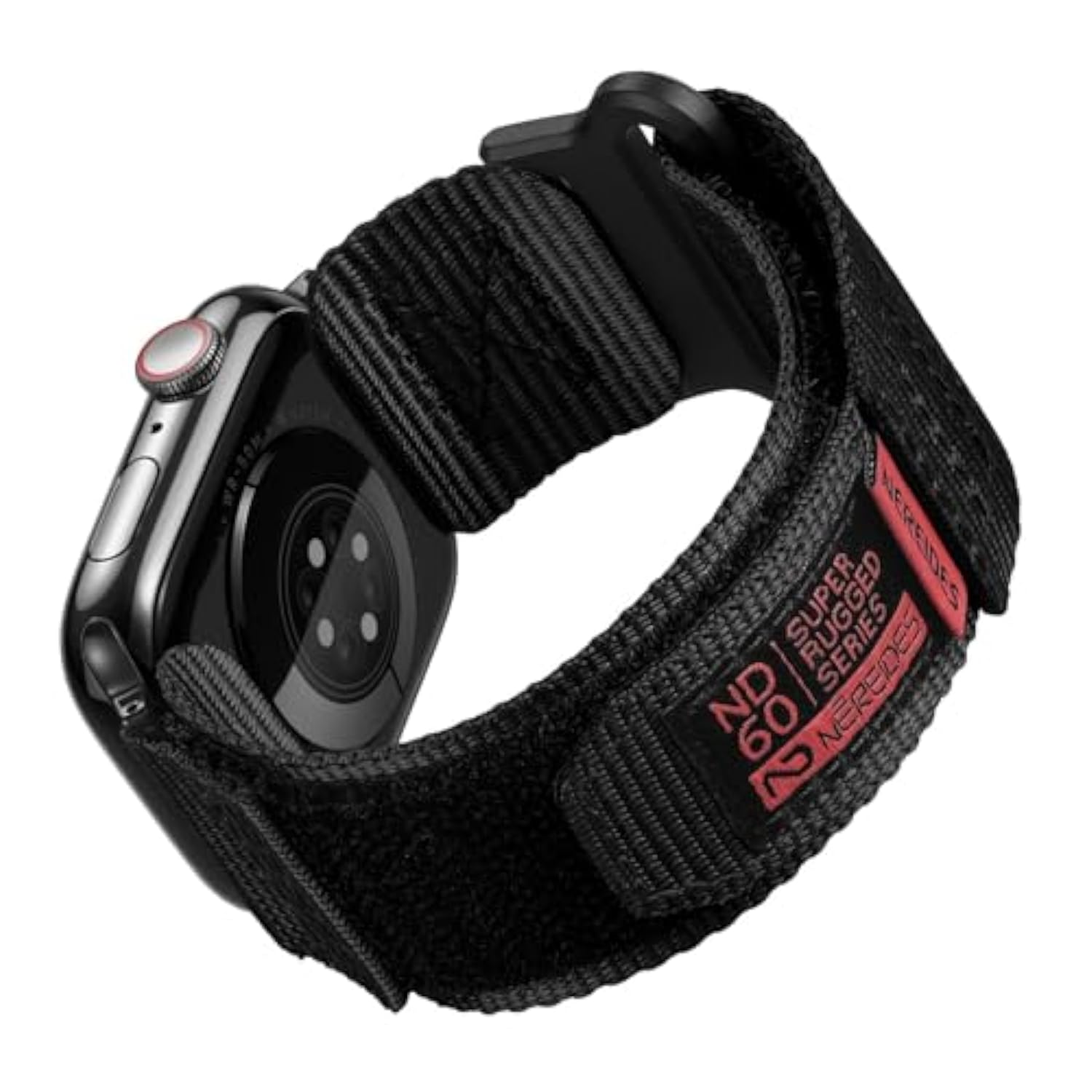 Compatible With Apple Watch Series 10 Band Series 9/8/7/6/5/4/Se/Se2/Ultra 1/2, Nylon Sports Strap With Woven Design For 49Mm/46Mm/45Mm/44Mm (L, Black)