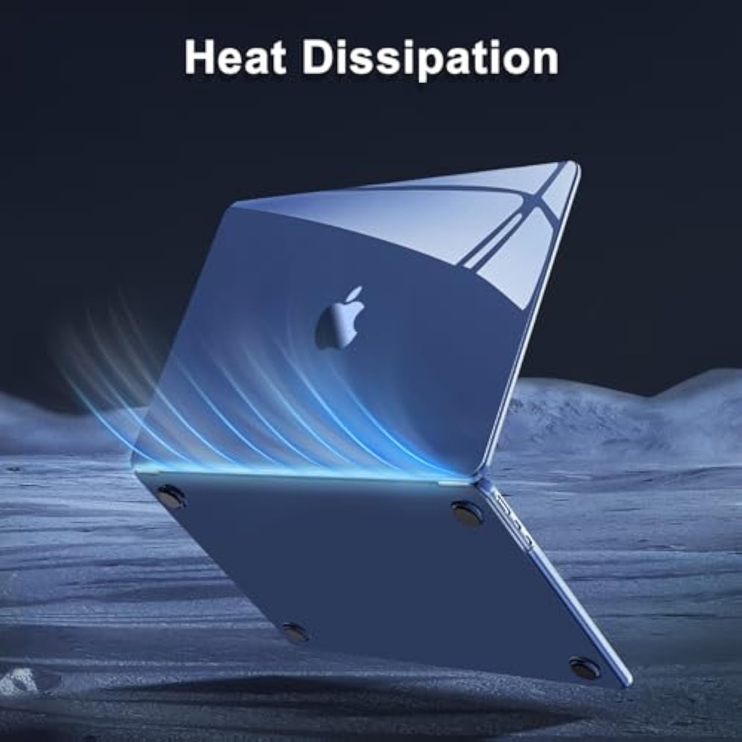 MOSISO Compatible with MacBook Air 15 inch Case 2025 2024 2023 Release M4 A3241 M3 A3114 M2 A2941, Surpass Natural Beauty Plastic Hard Shell Case&Keyboard Cover&Screen Film&Type C, Crystal Midnight