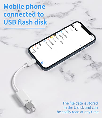 Lightning Male to USB Female Dongle for iPhone OTG Adapter Cable Camera Card Reader U Disk Flash Drive Mouse Keyboard MIDI Hub for iPad Air 14 13 12