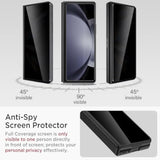 Miimall for Samsung Galaxy Z Fold 5 Case with Privacy Screen Protector, Built-in Convenient Adjustable Kickstand & Magnetic Hinge Protection All-Inclusive Protective Case for Galaxy Z Fold 5 5G Black