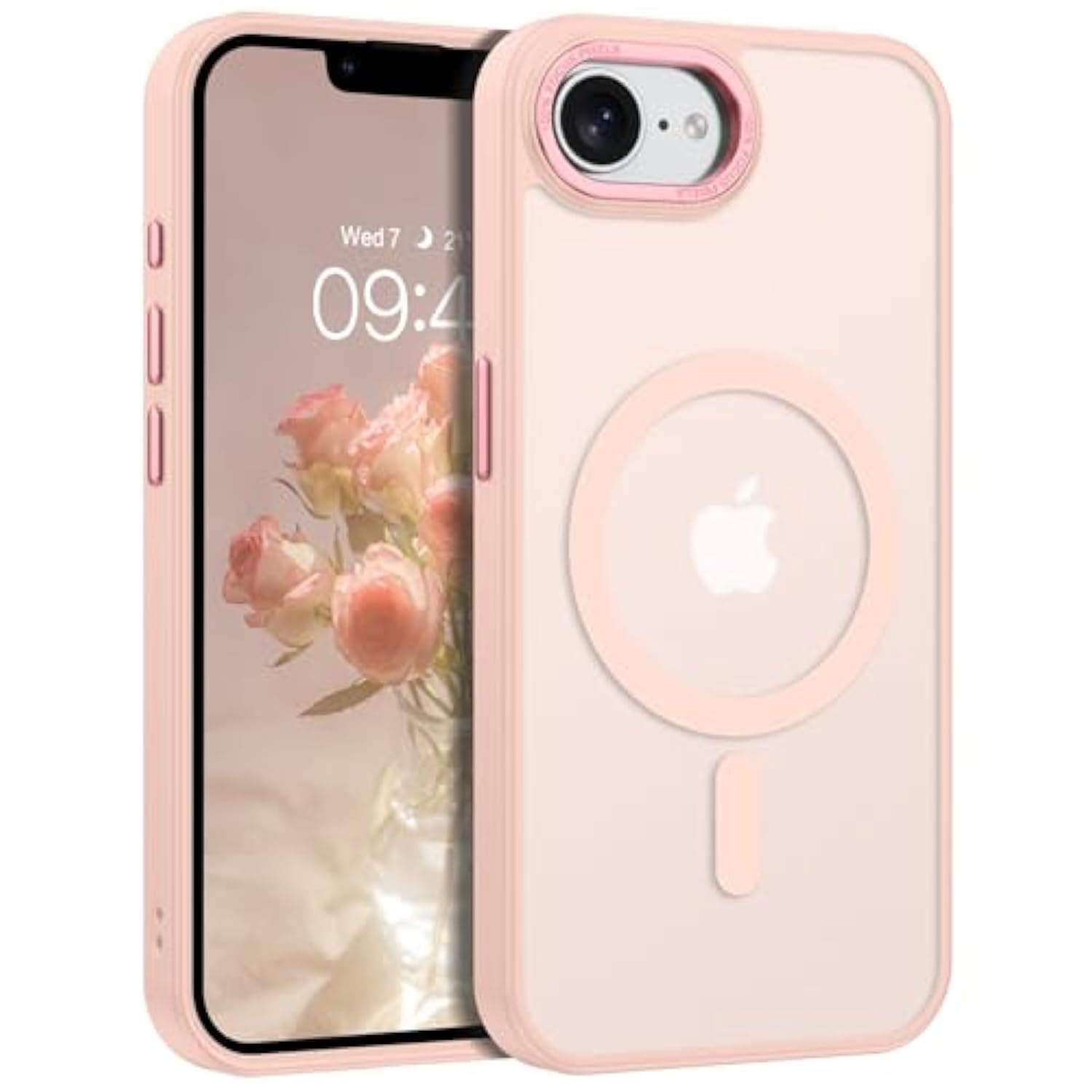For Iphone 16E Case, [Compatible With Magsafe] Iphone Se4 2025 Magnetic Case Translucent Matte Frosted Slim Shockproof Women Men Protective Phone Cover For Iphone 16E 6.1",Pink