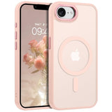 For Iphone 16E Case, [Compatible With Magsafe] Iphone Se4 2025 Magnetic Case Translucent Matte Frosted Slim Shockproof Women Men Protective Phone Cover For Iphone 16E 6.1",Pink