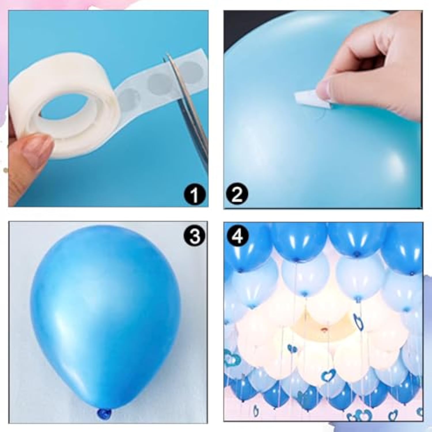 Balloon Arch Garland Kit, 82Ft Balloon Garland Strips - 500Pcs Glue Point Dots Tape - 20 Balloon Flower Clips And 2 Tie Tools For Balloon Arch, Birthday Party, Wedding Decoration