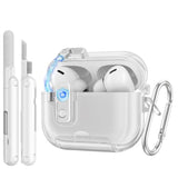 Case For Airpods Pro 3 (2025) With Secure Lock, Anti-Smudge, Soft Tpu Transparent Cover For Apple Airpod Pro 3Rd Generation With Phone Stand Function, Cleaning Kit & Keychain, Clear