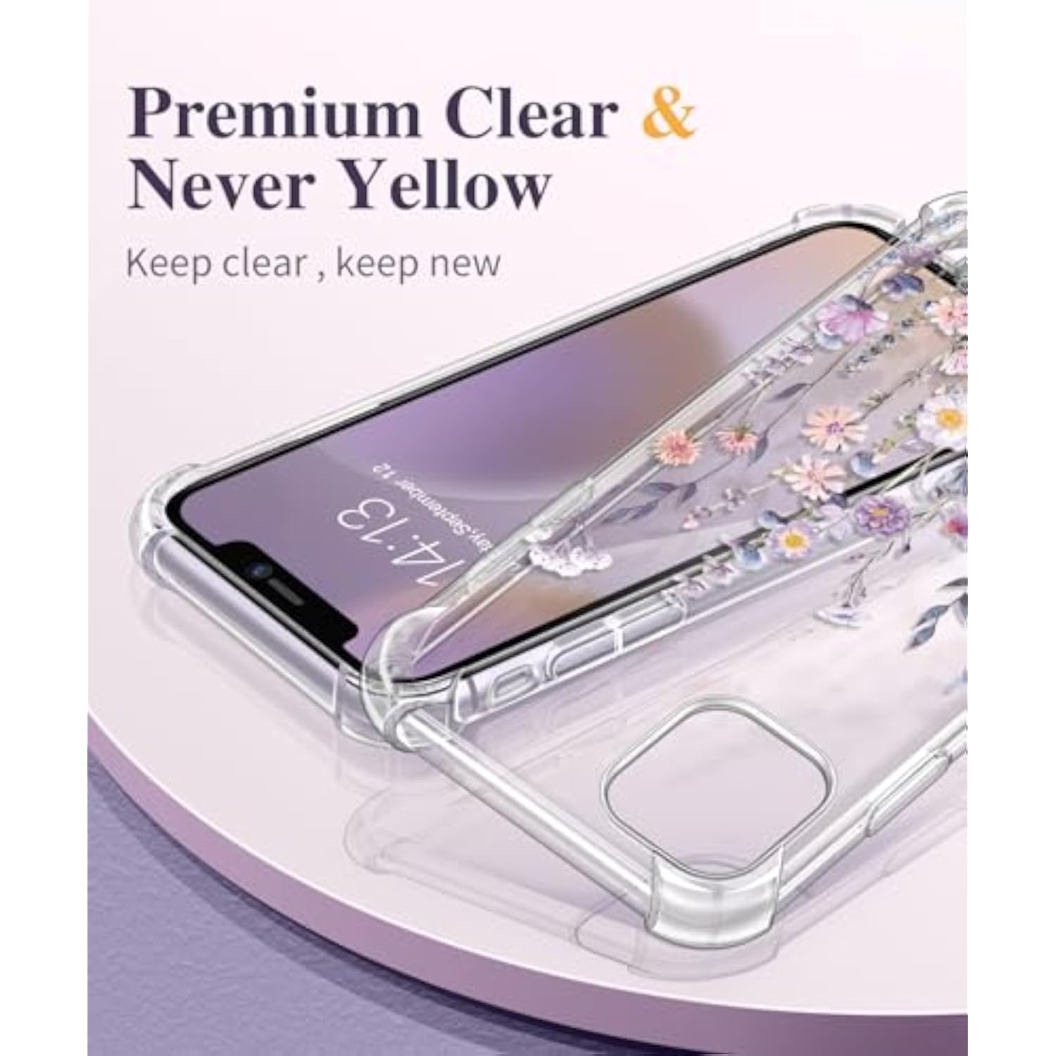 Floral iPhone 11 Case with Screen Protector and Camera Lens Protector