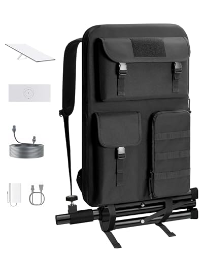 Carrying Case Compatible With Starlink Gen 3, Soft Travel Backpack Bag With Multi-Pocket For Starlink Satellite Dishes And All Accessories, Ideal For Outdoor, Rv Trip, Camping, Black