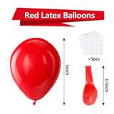 Red Balloons Latex Party Balloons - 150 Pack 5 Inch Matte Red Helium B