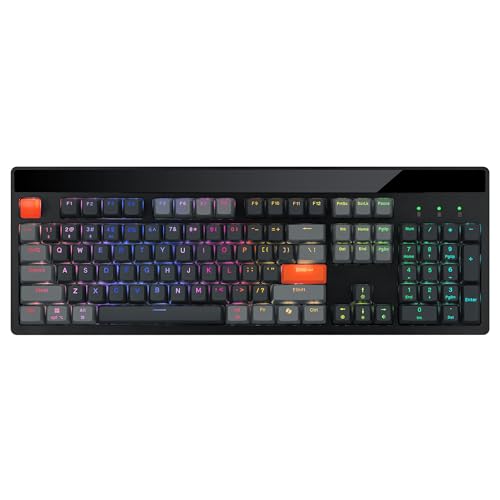 Easytouch 1300 Mechanical Keyboard Rgb Illuminated Hot Swappable Red Switches Wired Wireless Bluetooth Gaming Keyboard With Copilot Ai Hotkey For Windows Mac