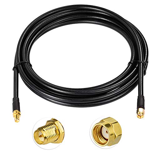 Rp-Sma Male To Rp-Sma Bulkhead Female Alsr240 Extension Cable 10 Feet For Wifi Antenna, Wireless Router, Pcie Network Card, Security Ip Camera