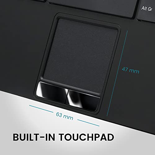Periboard-525 Us, Wired Mini Usb Keyboard With Touchpad - X Type Scissor Keys - 11.18X7.17X1.1 Inches - Build-In 2 Usb Hubs - Us English