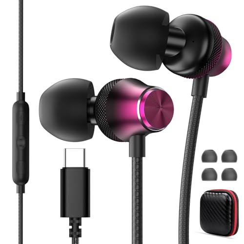 USB C Headphones Wired Earbuds for  S26 S25 Ultra S24 FE for iPhone 17 16 Pro Max,Noise Canceling Earphones Type C Headphones Plug in Headset