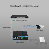 Industrial Din-Rail 802.3Bt 60W Gigabit Poe++ Splitter To 12V/4.25A Power Adapter For Ptz Cameras,Access Points