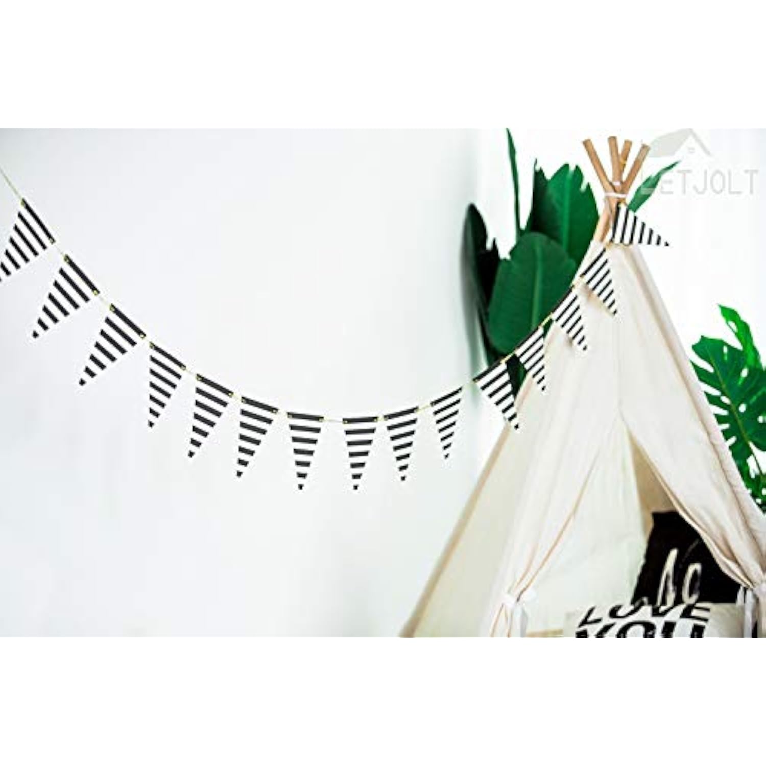 Black Striped Banner Pirate Pennant Decoration Graduation Supplies Black And White Triangle Bunting Garland For Birthday Anniversary Party Nursery Decor 15 Pcs 10 Feet