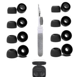 [8 Pairs] Replacement Ear Tips For Samsung Sm-R400, With 3 In 1 Cleaner Kit, Silicone Ear Tips (Xs/S/M/L)