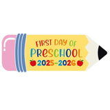 First Day Of Preschool Photo Sign For Preschool Back To School Decorations, Preschool Pre K Back To School Supplies, First Day Of Preschool Pre K Decorations Photo Board Pz-Fd