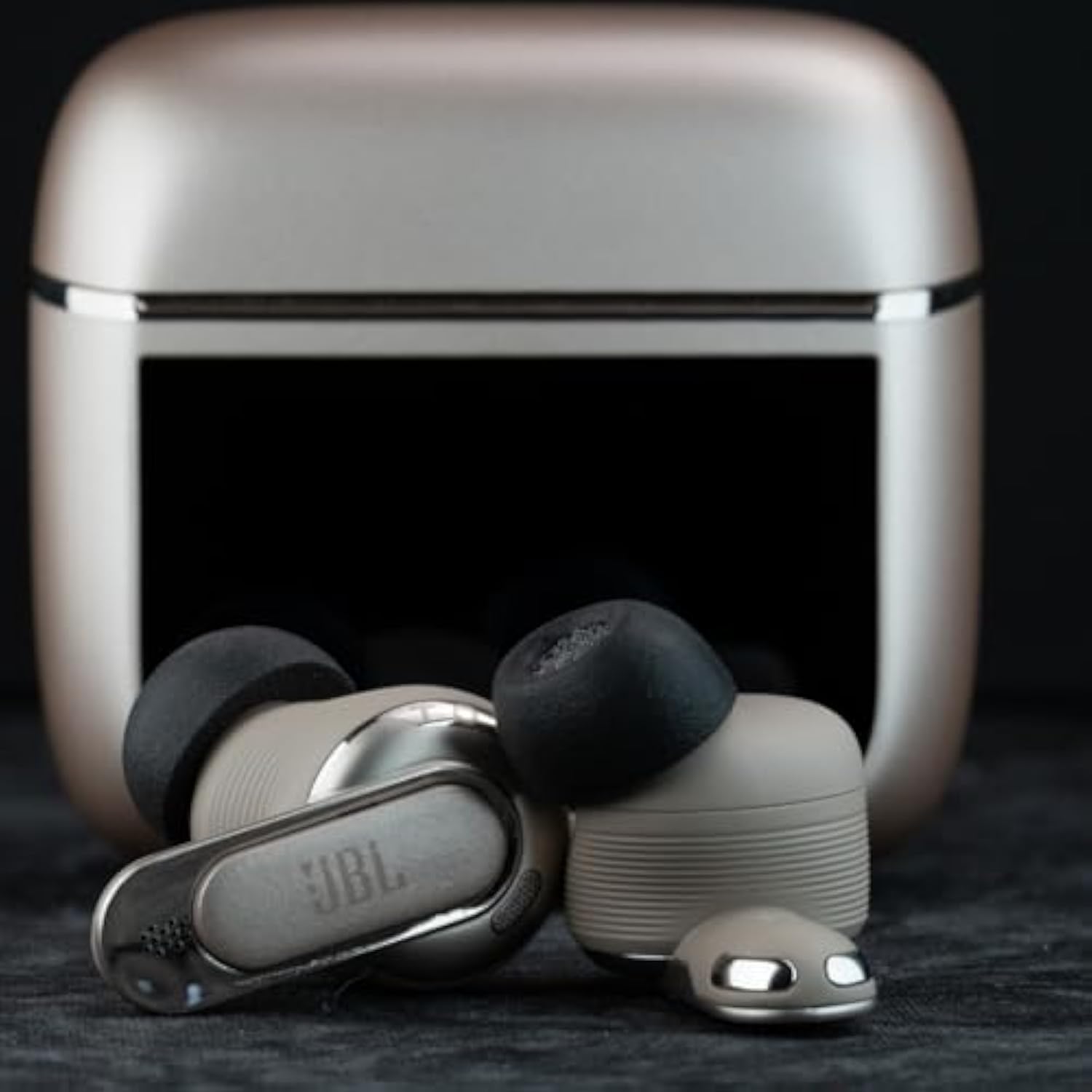 Two-230-A | Premium Memory Foam Replacement Earbud Tips For Jbl Tour Pro 3, Nothing Ear, Oneplus Buds, & More | Ultimate Comfort, Secure Fit, Superior Noise Isolation| Black (Small) (3 Pairs)