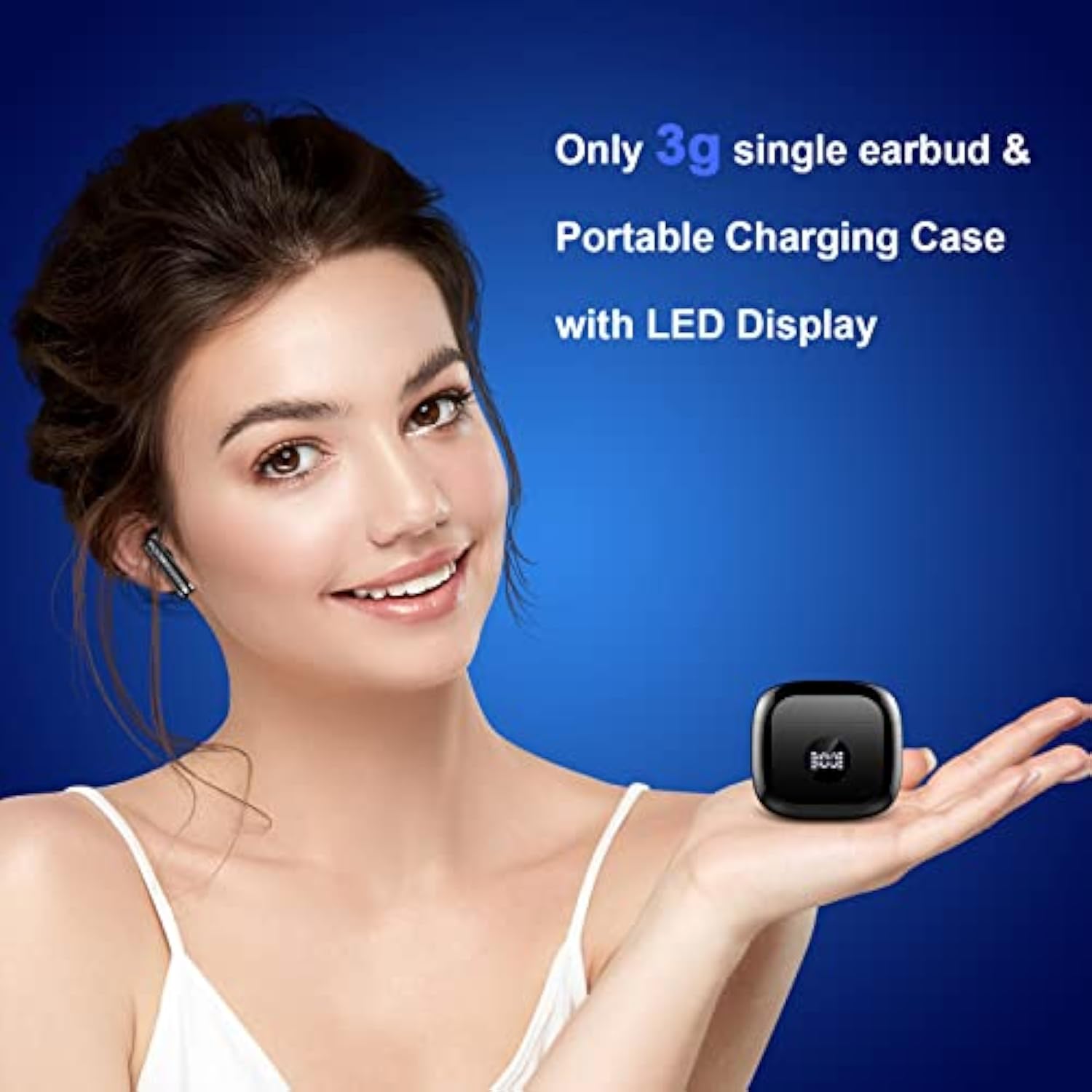 Wireless Earbuds, Bluetooth 5.3 Ear Buds Led Power Display Headphones Bass Ste