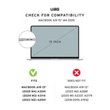 Uag Designed For Macbook Air 15" Case 2023-2025 M2/M3/M4 (A3241 A3114 A2941) - Translucent Clear Rugged Tactile Grip Laptop Protective Cover, Plyo Ice/Black