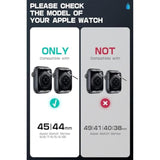 SUPCASE for Apple Watch 9/8/7/6/SE/5/4 45/44mm Case with Band (Unicorn Beetle Pro), [Anti-Scratch] [Bumper Protector] Rugged Men Cover with Adjustable Strap Band for iWatch 9/8/7/6/SE/5/4, Black