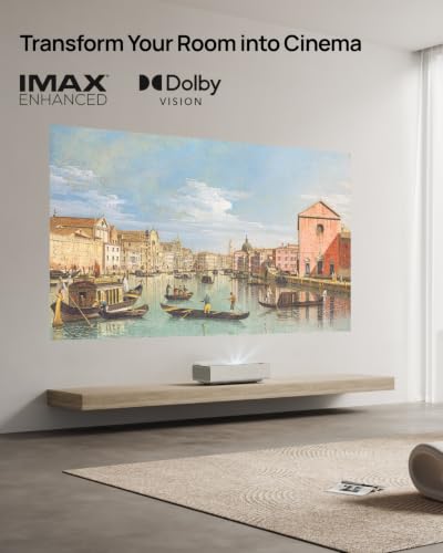 Aura Series Ust Laser Projector, Dolby Vision, Imax Enhanced, 1,000,000:1 Dynamic Contrast Ratio, 0.177:1 Throw Ratio, Harman Kardon, 2300 Lumens Aura 2 Gtv White