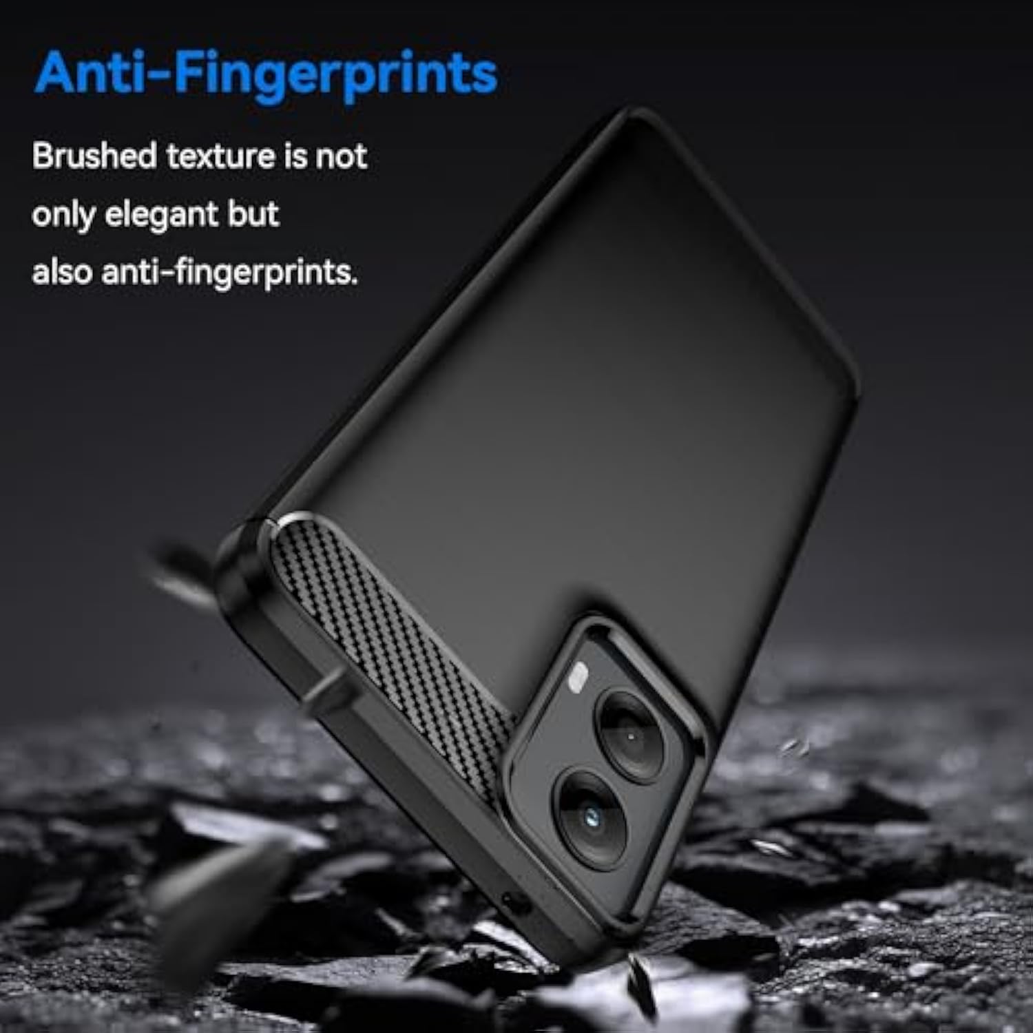 Moto G 5G 2024 Case with 2 Screen Protectors Flexible TPU Shockproof Black
