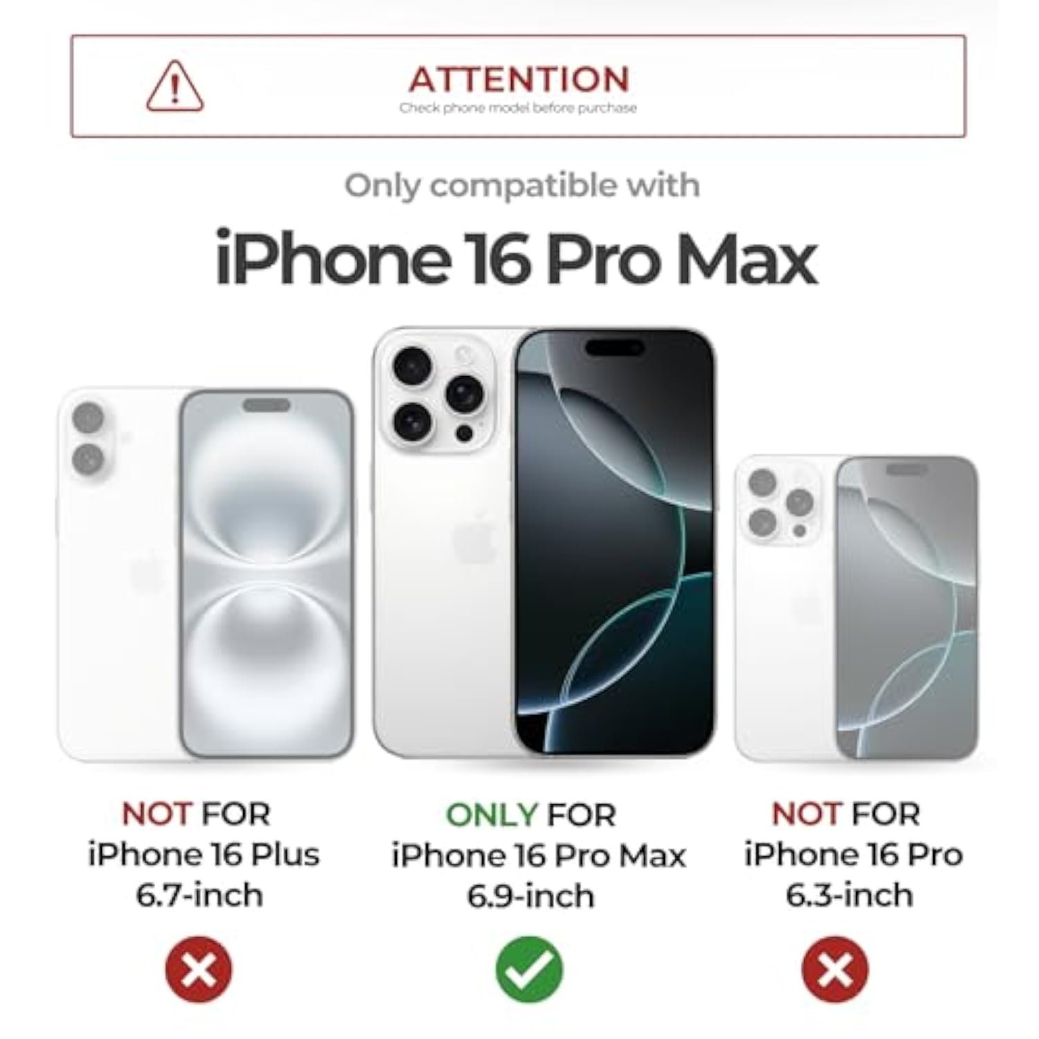 For 16 Pro Max Case With Slide Camera Cover & Adjustable Kickstand & Built-In Screen Protector,Compatible With Magsafe Shockproof Bumper Cases Heavy-Duty Mangetic Protective Cover,Black