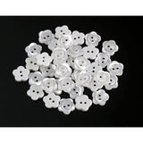 Flower Shape Buttons 11Mm(0.44 Inch)Translucent White Resin Button For