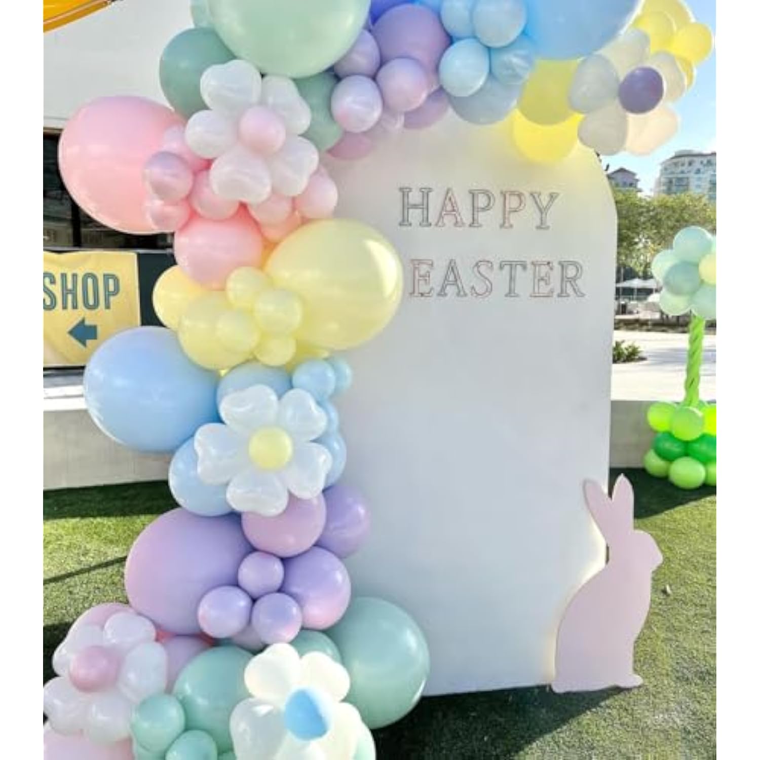 Easter Balloon Garland Arch Kit,151Pcs Pastel Balloon Arch With Bunny Carrot Chick Egg Foil Balloons For Easter Party Supplies Spring Baby Shower Decorations