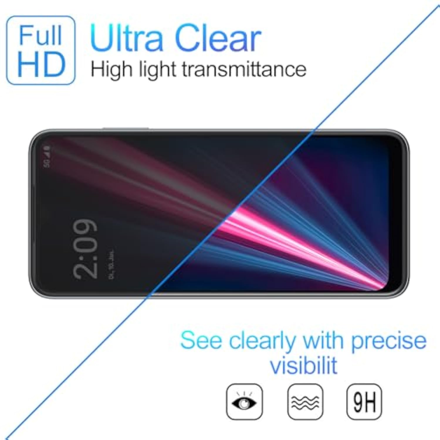 3 Pack Privacy Screen Protector For T-Mobile Revvl 6 5G [Anti-Spy Tempered Glass], Ultra Hd, Anti-Scratch, Bubble-Free, Easy Install 9H Protective Glass For Revvl 6 5G