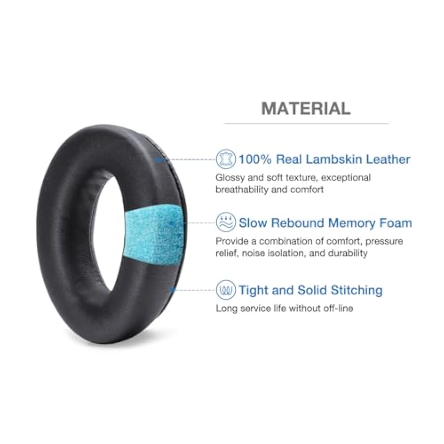 Sheepskin Leather Refresher Kit Ear Pads Mic Muff Windscreen Headband Pad Compatible With Bose A20 X A10 Aviation Headset Headphone (Refresher Kit)