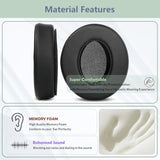 Prime Earpads Replacement Compatible With Taotronics Tt-Bh22 Soundsurge 22 Anc Headphone Ear Pads Cushion(Protein Leather/Memory Foam)