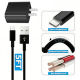 Tcl Phone Charger Usb A To Usb C Cable 5Ft Charging Cord Compatible For Tcl 60 Xe Nxtpaper 5G/50 Pro/40/30/20/10 Gen 2/3/Se/Xl, 605/505/503/408/Nxtpaper 14/11 Plus, Stylus/Plex/Ion X/Classic, Flip 3/2