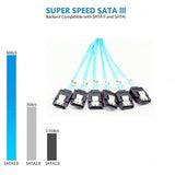 Cablecc Internal 6 SATA 7pin to 6 SATA 7pin Target SSD Hard Disk 6Gbps Data Se