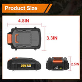 2Packs Wa3525 20V Lithium Battery 4.0Ah Replacement For 20V Battery Wa3578 Wa3575 Wa3520 Compatible With Battery 20V