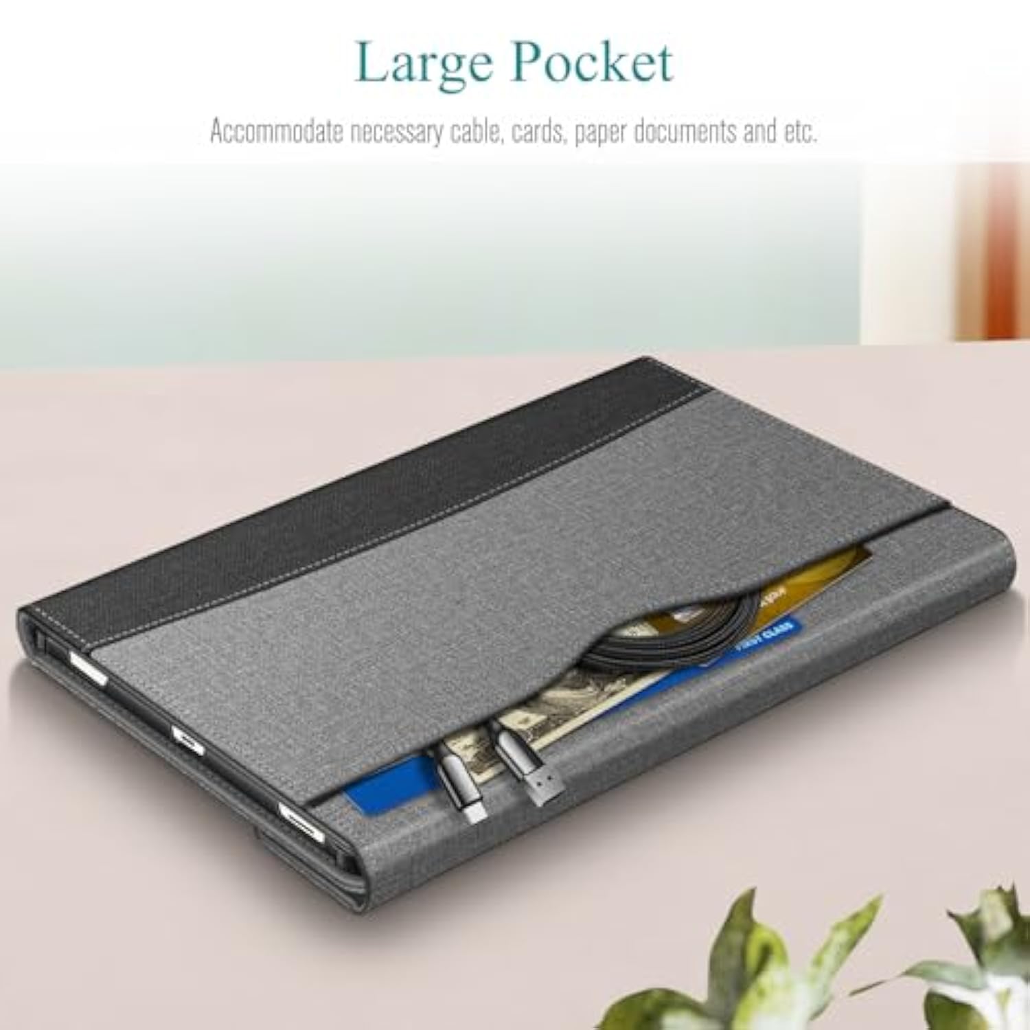 Fintie Case For Samsung Galaxy Tab S10 Fe/ S9 Fe 5G 10.9 Inch/Tab S9 11 Inch With Builtin S Pen Holder, Multiple Angle Portfolio Business Cover With Pocket Auto Sleep/Wake, Gray