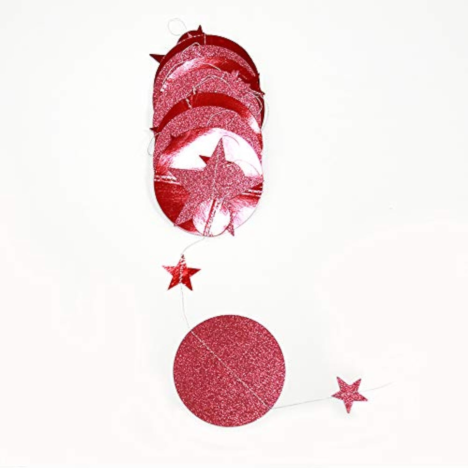 Twinkle Star Garland Glitter Red Party Decorations Star Banner Ceiling Hanging Streamer Backdrop For Birthday Valentine’S Day Christmas Lunar New Year Weddings Romantic Theme Party Supplies