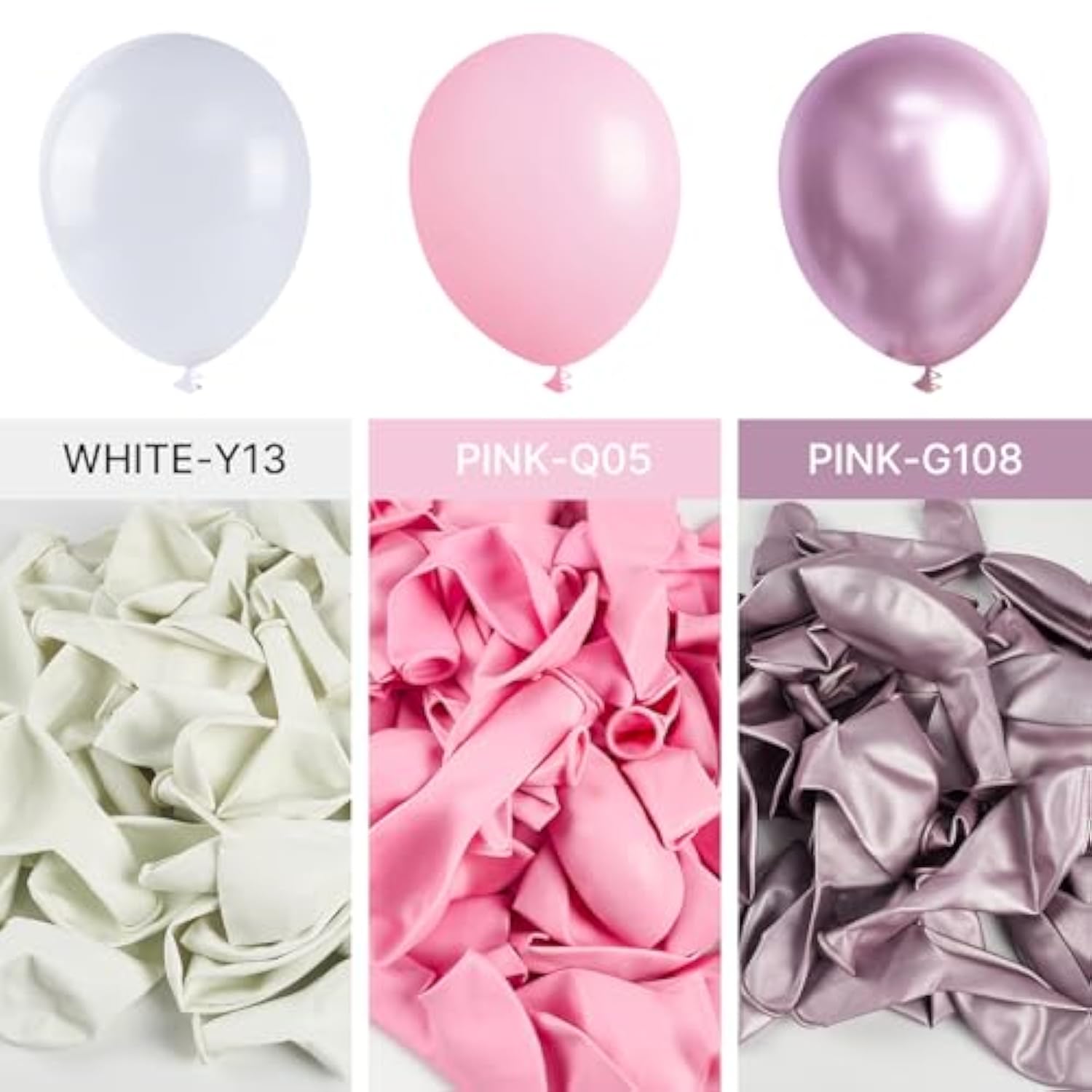 Baby Pink Balloon Arch Kit Garland 152Pcs Different Sizes Of 18 12 10 5 Inch White Light Pastel Pale Metallic Pink Confetti Balloons For Baby Shower Princess Birthday Party Decorations