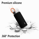Silicone Protective Case for Skullcandy Dime Evo Earbuds with Carabiner Attachment, Black