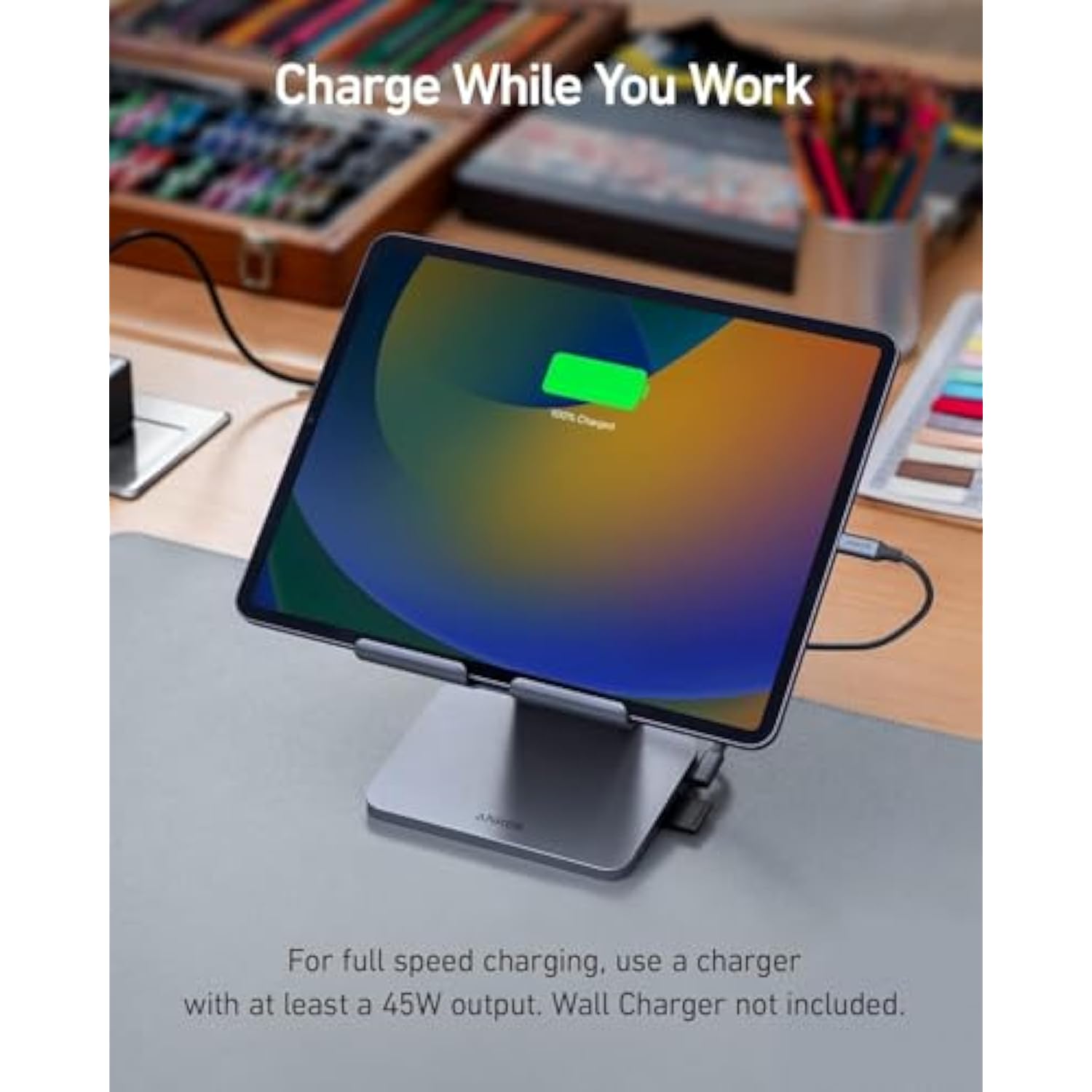Anker , 551 USB-C Hub (8-in-1), with Foldable Tablet Stand, Dock, 4K HDMI, 2 U