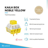 Kailh Box Key Switches For Mechanical Gaming Keyboards | Plate Mounted (Kailh Box Noble Yellow, 90 Pcs)