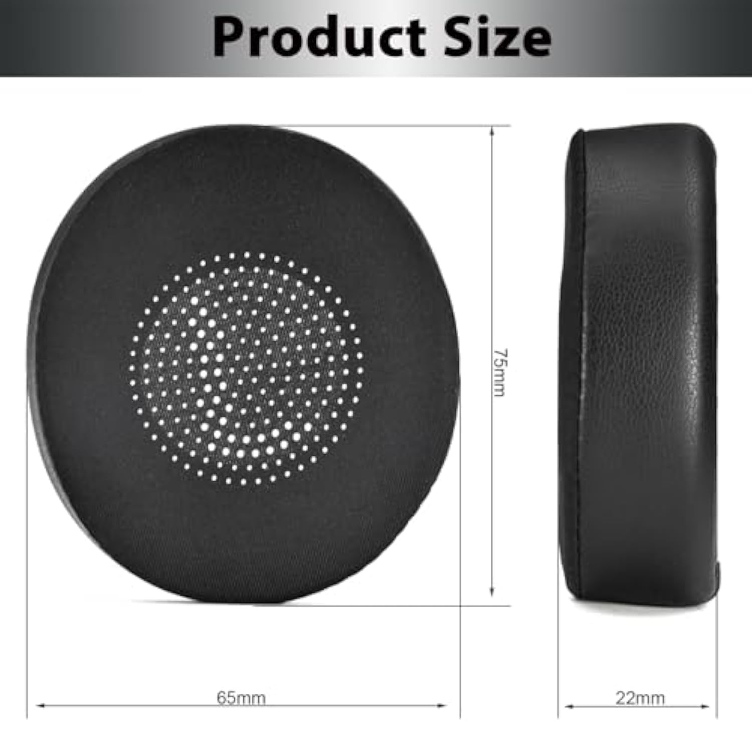 Replacement Ear Pads Cushions For Jabra Evolve2 65 (65Ms 65Uc Usb)/Evolve2 40 (40Uc 40Ms Usb)/Elite 45H Headset, Upgraded Cooling Gel Ear Pads Cushions With Softer Memory Foam (Black)
