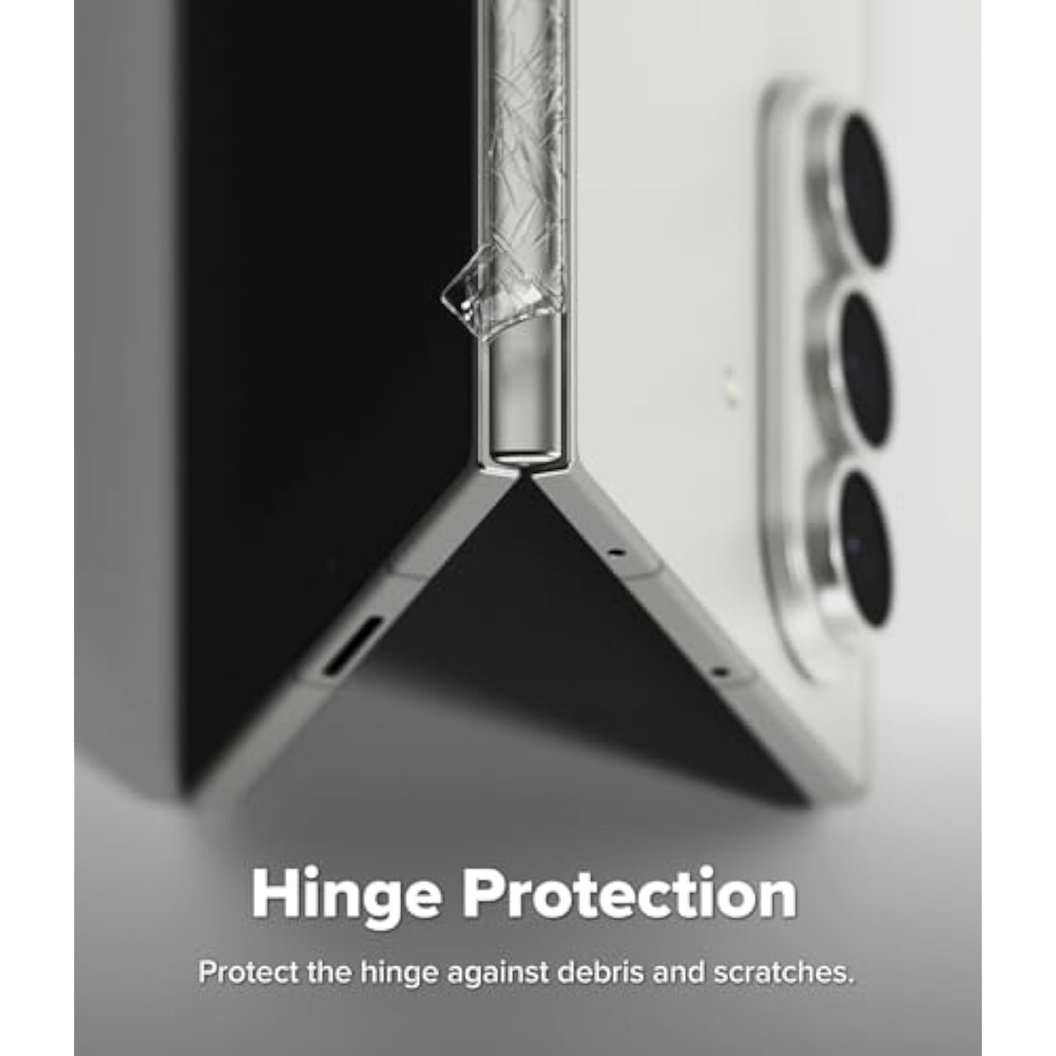 Ringke Hinge Dual Easy Pro Film Compatible with Samsung Galaxy Z Fold 7 Hinge Protector (Not Screen Protector), 0.002 Inches Adhesive TPU Cover for Curved Surface - 2 Pack