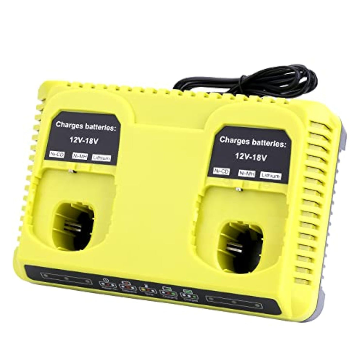 Replacement P117 Dual Charger for Ryobi 12V-18V One+ Batteries Fast Charging
